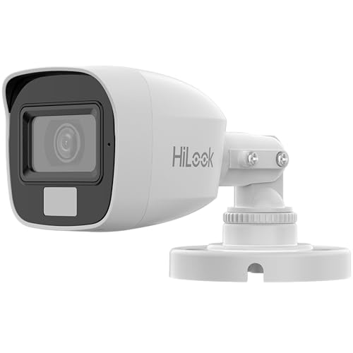 Hilook Câmera de Segurança Bullet HD 2MP Dual Light com Áudio, Lente 2.8mm, IR e Luz Branca 20m, IP66, 4 em 1