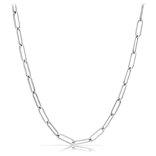 Made by Nami Halskette Silber aus Edelstahl - 50-cm Feine Silberkette Glieder-Halskette - Glieder-Kette - Handmade Herren-Kette - Panzer-Kette - Männer-Geschenk - Herren-Schmuck (Silber Raw) Made by Nami Halskette Silber aus Edelstahl - 50-cm Feine Silberkette Glieder-Halskette - Glieder-Kette - Handmade Herren-Kette - Panzer-Kette - Männer-Geschenk - Herren-Schmuck (Silber Raw)
