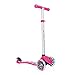 globber My Free Fantasy, Patinete Escúter Plegable de 3 Ruedas para niños , Rosa, One size