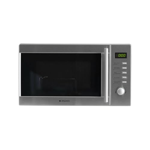 Aspes Microondas 20 Litros con Grill Inox AMW2700DGX. 700W, Grill 1000W, 8 Programas, Modo Descongelación, Revestimiento Interior, Fácil Limpieza, Temporizador 95min.