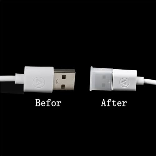 Tapones antipolvo USB de alta calidad: 100 protectores impermeables macho color blanco 6