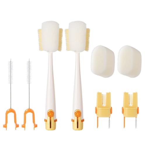Bouteilles d'eau et récipients étroits brosse de nettoyage 5 en 1 compacte - 5