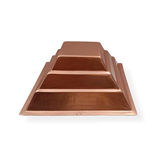 Image of Copper Religious Finish Mini Yagya Hawan Kund, Poojan Purpose (Size: 11 x 11 x 4 Cm)