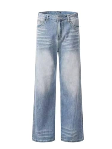Men's Jeans Summer American Loose Casual Wide-Leg Straight-Leg4