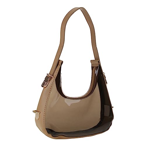 Transparent Clear Jelly Underarm Bag Shoulder Bag for Women Luxury Purses and Handbags Sactchel Bag