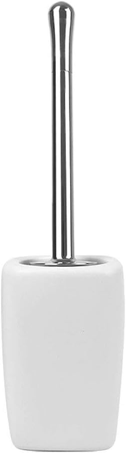Brosse de toilette en céramique blanc carré design chic