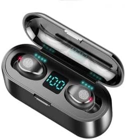 Bellap F9 Headphones Wireless Earbuds Bluetooth 5.0 Headphones Compatible with Android/iPhone, F9 Air Buds with LCD Digital Display & Charging Case, 3in1 Power Bank, Phone stand & Ear Pods