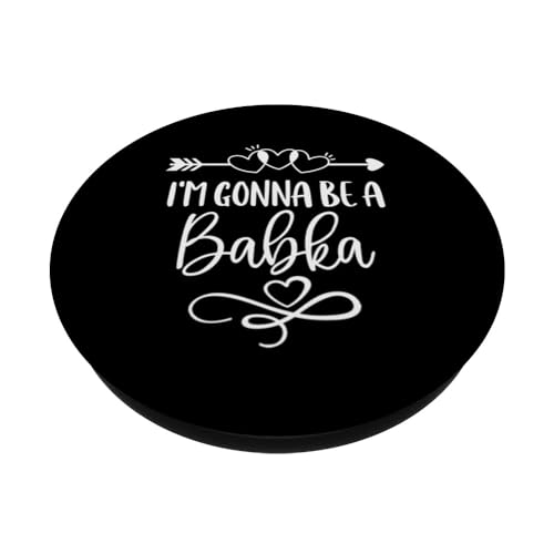 I'm Gonna Be A Babka Poland Polish Grandma PopSockets Swappable PopGrip, Black - Image 2
