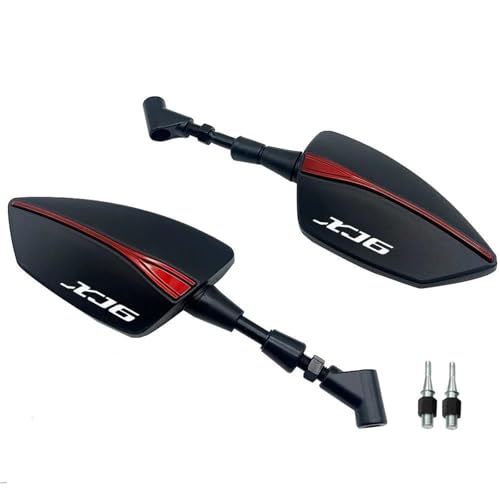 Espejos retrovisores laterales ajustables para XJ6 rojos antivibración moto