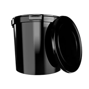 Fixedbyu 20050043-VAR Schwarzer 10L Eimer mit Deckel