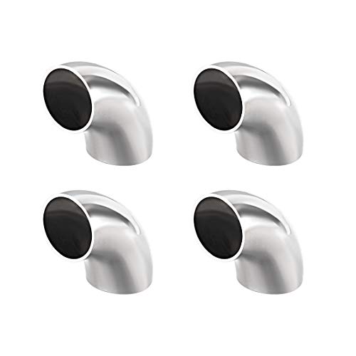 uxcell Stainless Steel 304 Pipe Fitting Long Radius 90 Degree Elbow Butt-Weld 1-1/4-inch OD 1.5mm Thick Pipe Size 4pcs