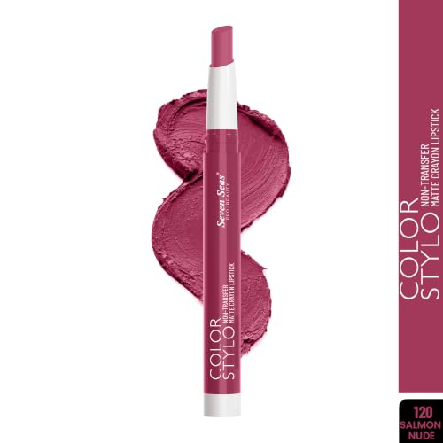 Image of Seven Seas Color Stylo NonTransfer Matte Lipstick | Matte Finish Crayon Lipstick | Waterproof | Long Lasting | Lasts Up to 24 hours(Salmon Nude)