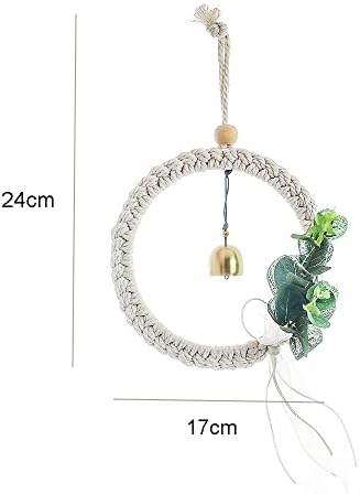 Macrame Wall Hanging Dream Catcher Woven Wall Tapestry with Bell Bohemian Ornaments for Home Wedding Party