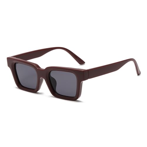 Lunettes de soleil carrées à verres haute définition pour une protection solaire bordeaux