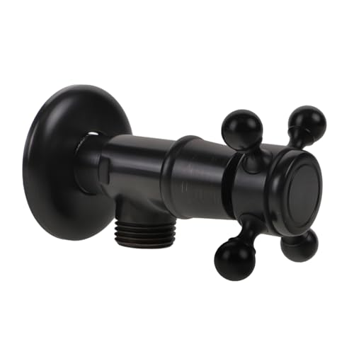 SOIMISS Válvula de Cierre Ángulo Baño y Fregadero de Latón sin Resistente Alta Temperatura Cuerpo Acero Inoxidable para Grifo Cocina Lavabo