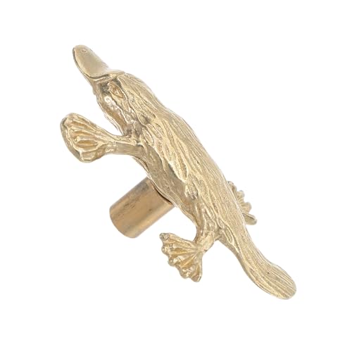 DECOMELODY アンティーク調シングルホールキャビネットノブ 鴨嘴獣デザイン ドレッサー引き出しハンドル キッチンワードローブ用家具取っ手