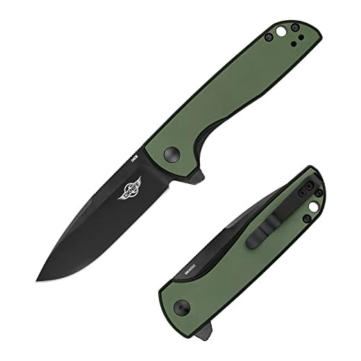 OKNIFE Freeze 2 Folding Knife, EDC Pocket Knife with Aluminium Handle, 154CM Steel Blade and Ceramic Ball Bearing Washer for Camping, Hiking