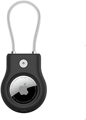 Belkin Apple AirTag Secure Holder With Wire Cable - Lock & Protect Air Tags In Durable Scratch Resistant Case - Protective AirTag Keychain Accessory For Keys， Luggage & More - Black