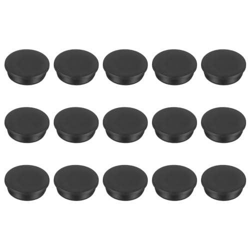 Image of MECCANIXITY 15pcs T-Shaped Silicone Plugs 48.5mm 1-29 /32 Inch Dia Snap in Plug Hole Seal Cover Round Rubber Stopper for 47.5-48.5mm Holes Kitchen Rubber Bulkheads Waterproof Sealing, Black