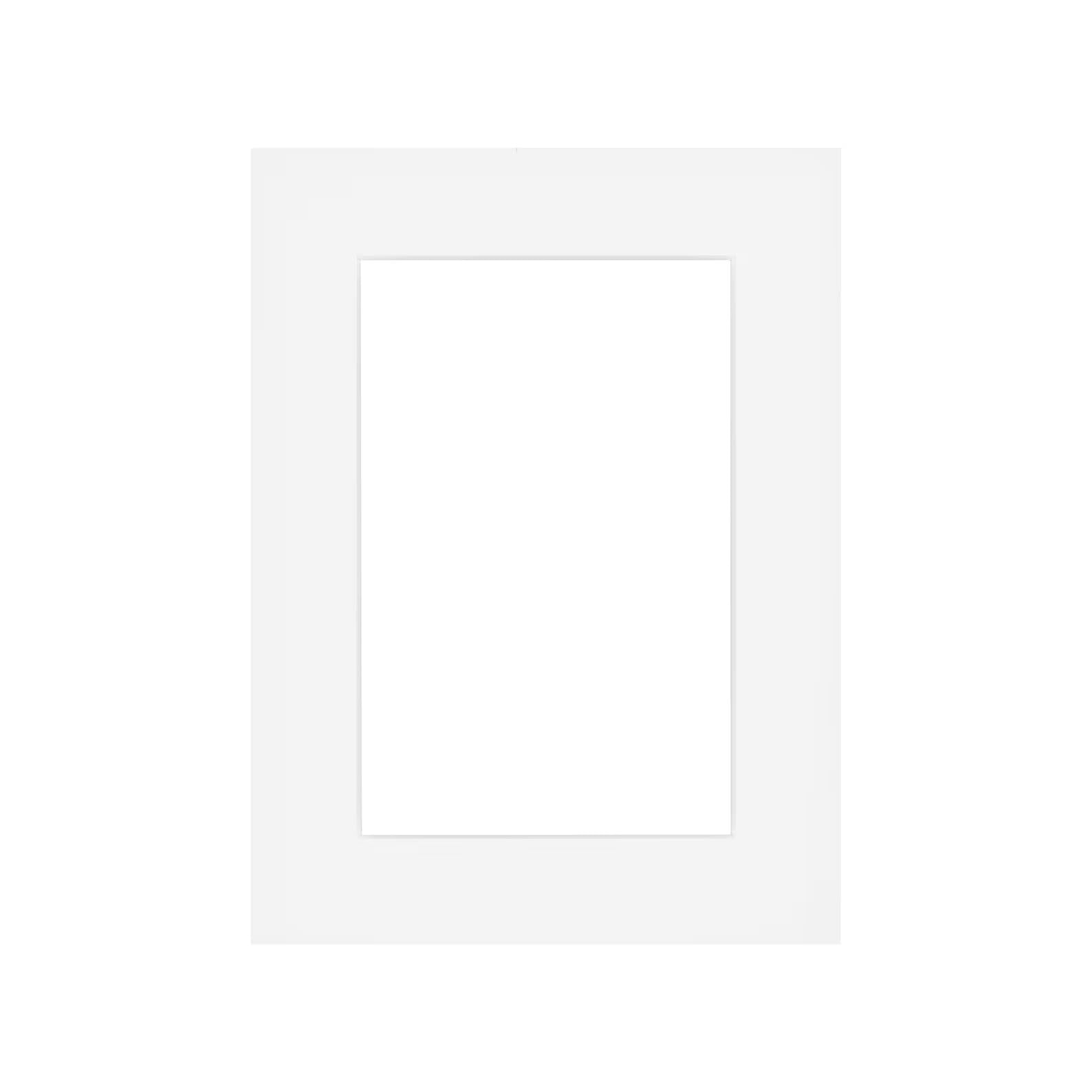 Made to Measure Picture Mount - Custom Mountboard Insert with Bevel Cut Aperture for Photo Frames | Up to 13" x 11" | White Mount