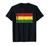 Diseño casual con bandera vintage de Bolivia apenada. Regalo genial para niños y niñas adolescentes que aman los colores de sus países y quieren mostrar su apoyo a su equipo deportivo nacional, día militar o nacional.