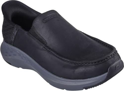 Skechers - Mens Slip-Ins Relaxed Fit: Parson - Oswin Slip On Shoes, Color Black Ii, Size: 11.5 M US
