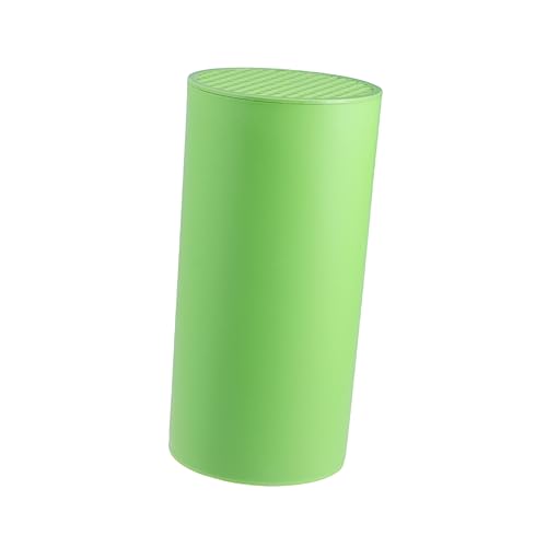 FUNOMOCYA Plastic Cylinder Knife Holder with Slot Design Green Multifunctional Storage Rack for Kitchen Utensils and Counter Organization