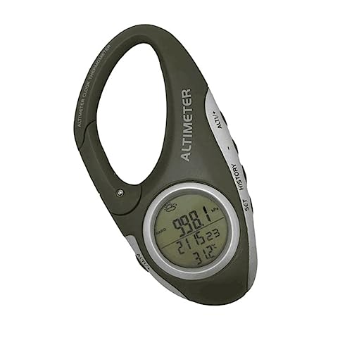 DECOMELODY Camping Thermometer Keychain Altimeter for Hiking Mountaineering Barometer