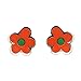 Agatha Ruiz de la Prada Sterling Silver orange enamel flower post earrings. This product is only for teenagers 13 and older.