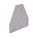 Mergorun，3D Printer Aluminum T Shaped 5 Hole 60x60x4mm Joining Plate for 2020 v-Slot/T-Slot Aluminum Extrusion Pack of 8