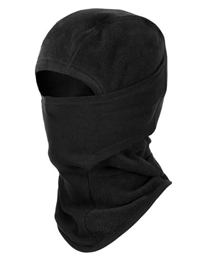 Image of VATRENUS FR Face Mask 11oz Full Cover Winter Fleece Hood Flame Resistant Balaclava Windproof Hood Arc Rated NFPA2112 CAT2 Black