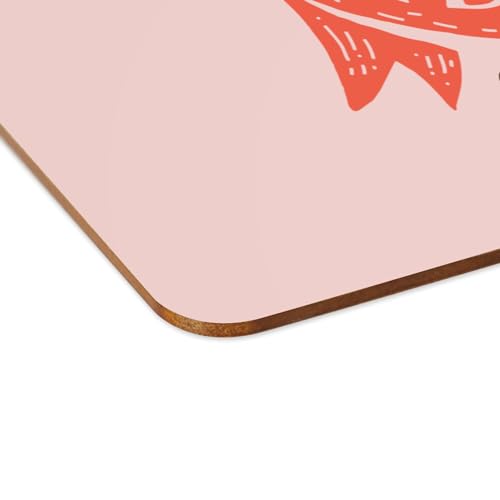 Sets de table souples rose dessous liège napperons grand format café - 4