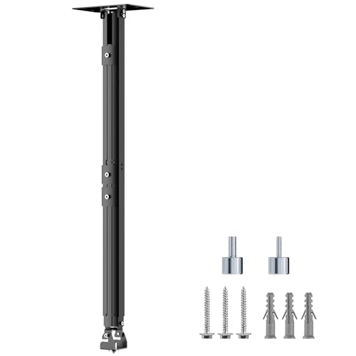suptek 49inch Extended Mini Projector Ceiling Mount Adjustable Wall Mount with Thread Adapters for Projector DVR Camera (PR05LMINIB)