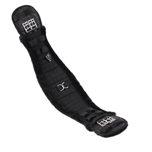 Sangle de selle en fausse fourrure marron de forme anatomique concave