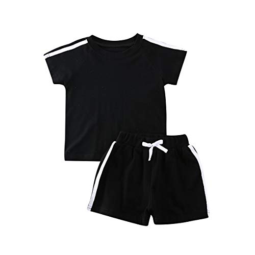 2Pcs Toddler Kids Girl Clothes Leopard Short/Long Sleeve Tops Heart T-Shirt Leggings Pants