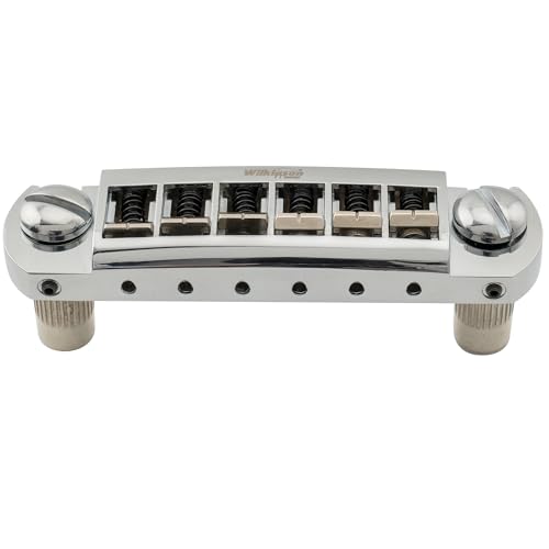 Wilkinson WOGT3 52mm Estilo Pigtail Puente Wraparound para Guitarra Eléctrica tipo USA Epiphone Les Paul Junior SG, Cromado