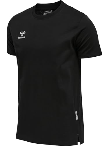 hummel Herren Hmlmove Grid Cotton T-Shirt S/S T Shirt, Schwarz, L EU