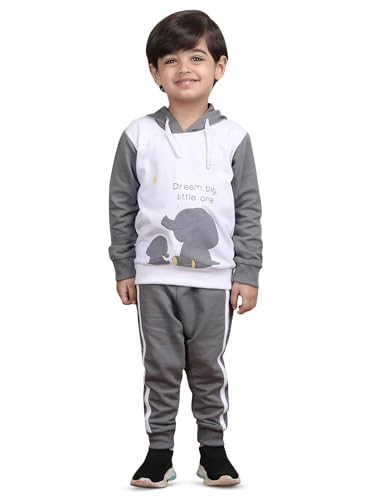 Image of POLKA TOTS 100% Cotton Co-Ord Joggers for Kids | Trendy Sweatshirt & Joggers Set | All Season Wear for Kids, Toddler & Newborn | Soft & Breathable Dress for Boys & Girls | from 6 Months to 8 Years