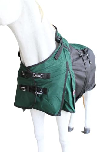 Image of Challenger Horse 1200D Turnout Sheet Waterproof, Breathable, Light-Weight Rain Blanket with Bellyband, Ripstop Outer Shell 3EE13B