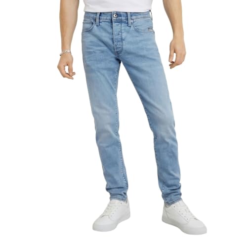 Miniatura 4 de G-Star 3301 Slim Jeans Para Hombre, Azul Lt Aged D25742-8968-424 , 32w 32l