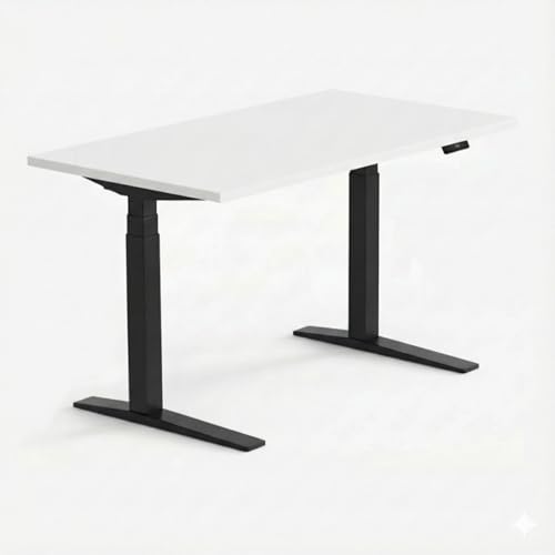 Image of FLEXISPOT E7 Pro Heavy-Duty Standing Desk | Dual Motor, 3 Stage | 5Y Warranty | 160 KG | Free Cable Management Tray | Electric Height Adjustable Table (Black, 150x75CM) (White, 120x75CM)