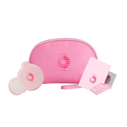Kits Necessaire Estojo Maquiagem Escova Personalizada Lembrancinha presente Evento (10, Rosa)