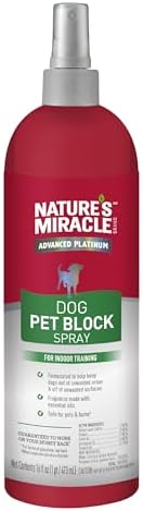 Nature's Miracle Advanced Platinum Dog Pet Block Repellent Spray 16 Fl Oz (Pack of 1)