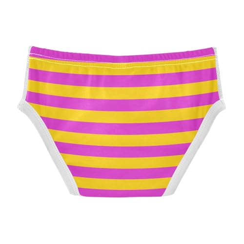 Yellow Pink Stripe Toddler Boy's Underwear 2T2