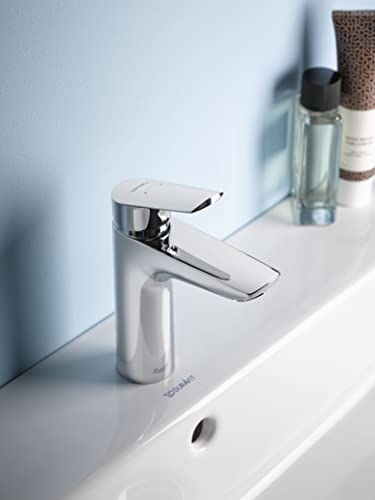 Duravit No.1 Basin taps, Size M (spout Height 117 mm), Basin Mixer tap, Basin Mixer tap with Energy-Saving FreshStart Function, Chrome - Image 2