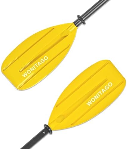 Kayak Paddles for Kid with Aluminum Shaft and PP Blade, Floating ...