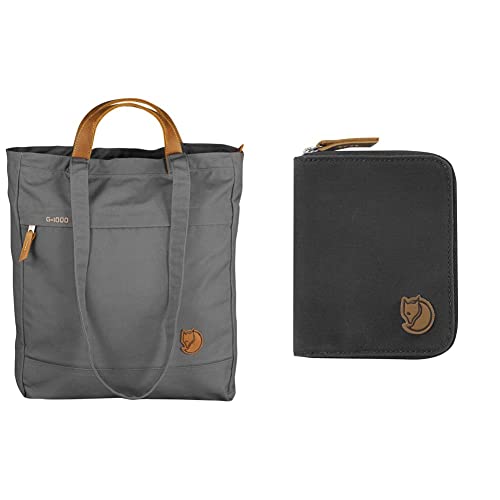 Fjällräven Totepack No.1 Sporttasche, 39 cm, Super Grey Zip Wallet dark grey, 12 x 10 x 1 cm, 0.12 Liter