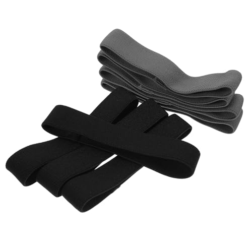 TOGEVAL 8 Piezas 8 Correas Elásticas para Caja Bento, Bandas de Fijación Ajustables 25X300Mm y 32X340Mm, Repuesto Negro y Gris 8 Piezas para Loncheras, Oficina, Escuela y Camping
