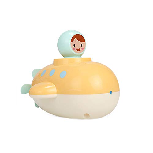 Juguetes de baño, Juguete de cuerda, baño Barco de juguete submarino, tiempo del baño de juguete de la diversión, playa/bañera/piscina juguetes para los niños pequeños niños y niñas de Orange