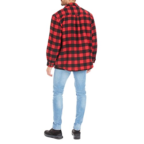 Image of Smith's Workwear Men's Sherpa-lined Cotton Flannel Shirt Jacket